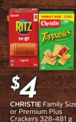 Sobeys CHRISTIE Family Size or Premium Plus Crackers offer