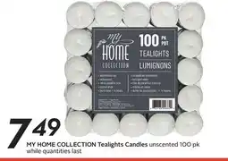 Sobeys MY HOME COLLECTION Tealights Candles offer
