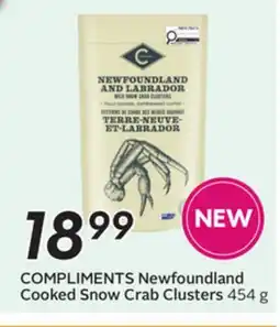 Sobeys COMPLIMENTS Newfoundland Cooked Snow Crab Clusters offer