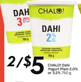 Sobeys CHALO! Dahi Yogurt offer