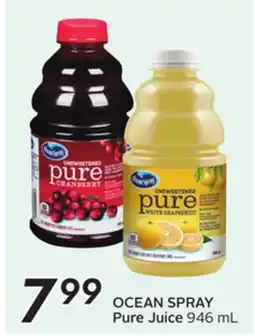 Sobeys OCEAN SPRAY Pure Juice offer