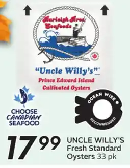 Sobeys UNCLE WILLY'S Fresh Standard Oysters offer