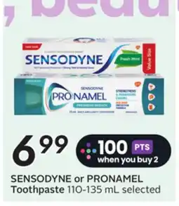 Sobeys SENSODYNE or PRONAMEL Toothpaste offer