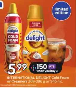 Sobeys INTERNATIONAL DELIGHT Cold Foam or Creamers offer