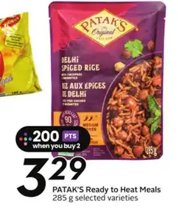 Sobeys PATAK'S Ready to Heat Meals offer