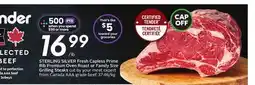 Sobeys STERLING SILVER Fresh Capless Prime Rib Premium Oven Roast or Family Size Grilling Steaks offer