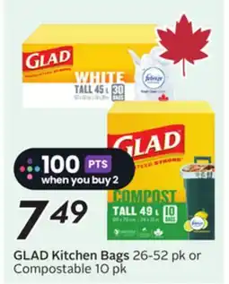 Sobeys GLAD Kitchen Bags offer