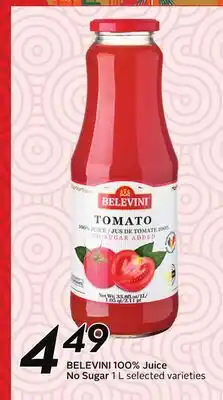 Sobeys BELEVINI 100% Juice No Sugar offer