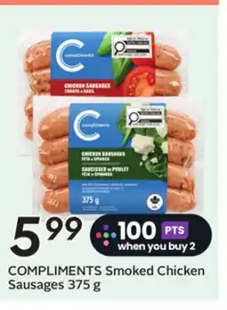Sobeys COMPLIMENTS Smoked Chicken Sausages offer