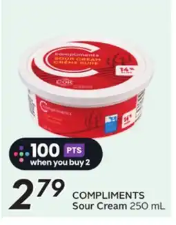 Sobeys COMPLIMENTS Sour Cream offer