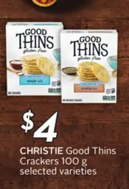 Sobeys CHRISTIE Good Thins Crackers offer