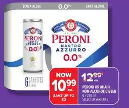 Metro PERONI OR AHAHI NON-ALCOHOLIC BEER offer