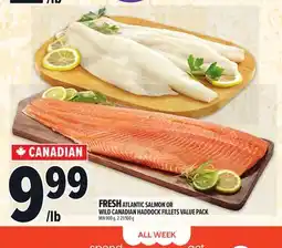 Metro FRESH ATLANTIC SALMON OR WILD CANADIAN HADDOCK FILLETS offer