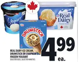Metro REAL DAIRY ICE CREAM, DRUMSTICK OR CHAPMAN'S FROZEN YOGOURT offer