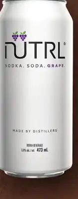 Metro NUTRL GRAPE OR LEMON SODA offer