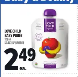 Metro LOVE CHILD BABY PURÉE offer