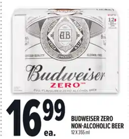Metro BUDWEISER ZERO NON-ALCOHOLIC BEER offer