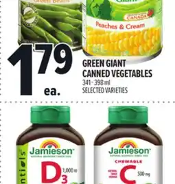 Metro GREEN GIANT CANNED VEGETABLES offer