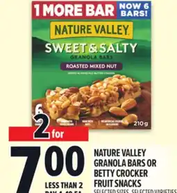 Metro NATURE VALLEY GRANOLA BARS OR BETTY CROCKER FRUIT SNACKS offer