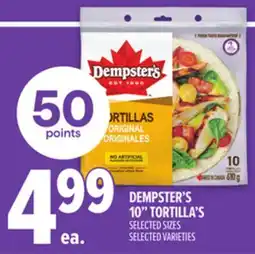 Metro DEMPSTER'S 10 TORTILLA'S offer