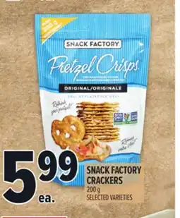 Metro SNACK FACTORY CRACKERS offer