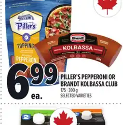 Metro PILLER'S PEPPERONI OR BRANDT KOLBASSA CLUB offer