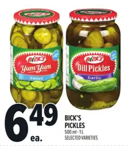Metro BICK'S PICKLES offer