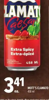 Metro MOTT'S CLAMATO offer