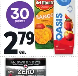 Metro OASIS JUICE OR DEL MONTE NECTAR offer