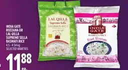 Metro INDIA GATE ROZZANA OR LAL QILLA SUPREME SELLA BASMATI RICE offer