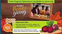 Healthy Planet Organic Beets offer