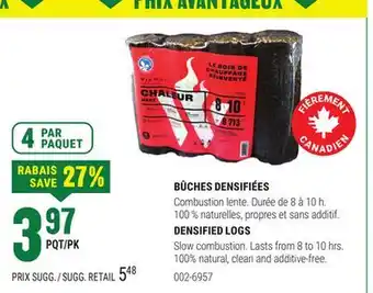 BMR BÛCHES DENSIFIÉES offer