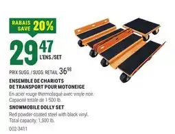 BMR ENSEMBLE DE CHARIOTS DE TRANSPORT POUR MOTONEIGE offer