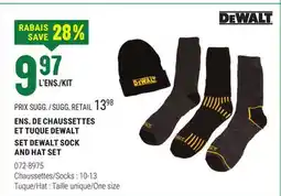 BMR ENS. DE CHAUSSETTES ET TUQUE DEWALT offer