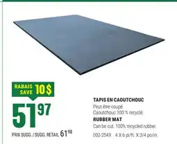 BMR TAPIS EN CAOUTCHOUC offer