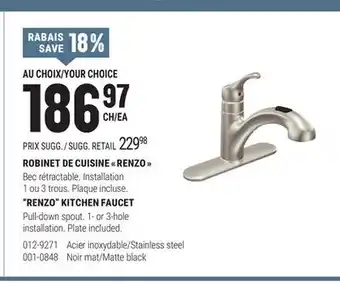 BMR ROBINET DE CUISINE  RENZO  offer