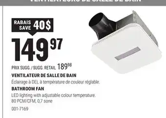 BMR VENTILATEURS DE SALLE DE BAIN offer