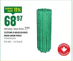 BMR CLÔTURE À NEIGE EN BOIS offer
