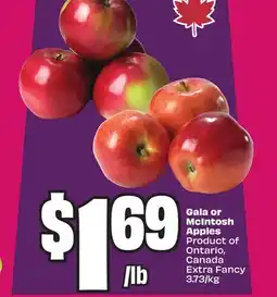 Chalo FreshCo Gala or McIntosh Apples Product of Ontario, Canada Extra Fancy 3.73/kg offer