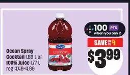 Chalo FreshCo Ocean Spray Cocktail 1.89 L or 100% Juice 1.77 L offer