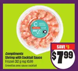 Chalo FreshCo Compliments Shrimp with Cocktail Sauce Frozen 312 g offer