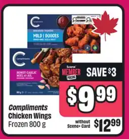 Chalo FreshCo Compliments Chicken Wings Frozen 800 g offer