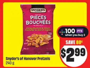 Chalo FreshCo Snyder's of Hanover Pretzels 240 g offer