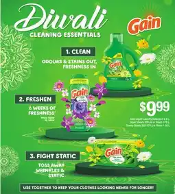 Chalo FreshCo Gain Liquid Laundry Detergent 2.6 L, Dryer Sheets 200 or Beads 379 g Beads - 379 g Rinse 1.08 L offer