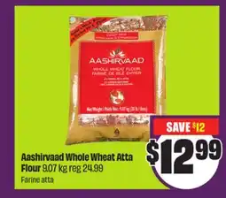 Chalo FreshCo Aashirvaad Whole Wheat Atta Flour 9.07 kg offer