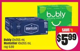 Chalo FreshCo Bubly 12x355 mL Montellier 10x355 mL offer
