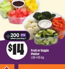 Chalo FreshCo Fruit or Veggie Platter offer