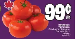 Chalo FreshCo Hothouse Tomatoes Product of Canada Canada No. 1 2.18/kg offer