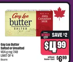 Chalo FreshCo Gay Lea Butter Salted or Unsalted 454 g offer