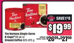 Chalo FreshCo Tim Hortons Single-Serve K-Cups 30 pk or Ground Coffee 825-875 g offer